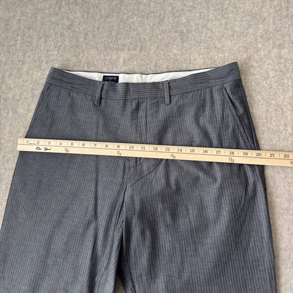 J‎ Crew Bedford Dress Pants Mens 33x31 Grey Herringbone Cotton